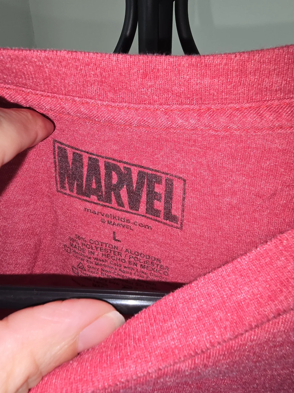 Marvel Red Short Sleeve Tee with Black Spider Logo